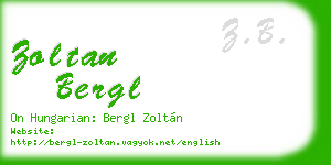 zoltan bergl business card