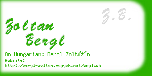 zoltan bergl business card